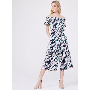 Melanie Lyne Printed Off-Shoulder Jumpsuit